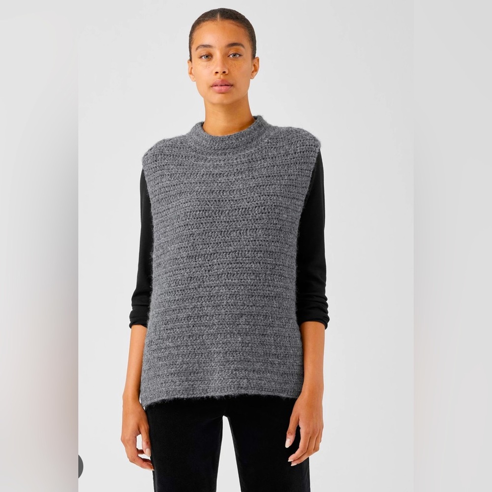 Peruvian Alpaca Crochet Mock Neck